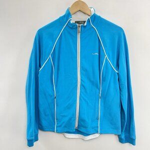 Lauren Ralph Lauren Active Jacket Stretch Performance Full Zip Blue Womens L